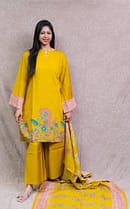 MEHENDI GREEN PRINTED FULL SUIT