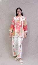 RED/WHITE THREAD WORK CO-ORD SET