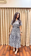 Crepe Designer Fabric 2 pc Set