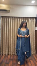 Deep Teal Blue Drape Set