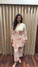 WHITE RED Co-ord SET