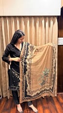 BLACK FULL SUIT WITH DETAILING ALL OVER