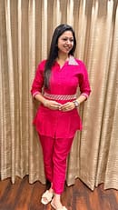 HOT PINK CO-ORD SET WITH BELT