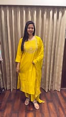 YELLOW ETHNIC FULL SUIT