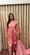 ROSE PINK/GREEN/GREY FULL SUIT