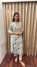 IVORY CARAMEL FLOWER FULL SUIT