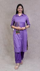 PURPLE/GREEN/PINK KURTA SET