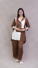 BROWN INDOWESTERN CO-ORD SET