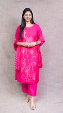 HOT PINK FRENCH KNOT FULL SUIT