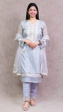 GREY TISSUE FULL SUIT