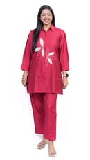 Red Half Moti Work Butterfly Co-ord Set