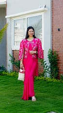 Hot Pink Drape with Jacket