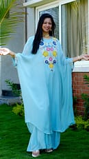Sky Blue Kaftan with Palazzo