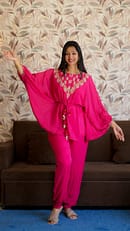 Tomato Red Kaftan with Pant