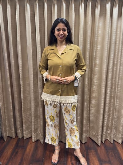 MUSTARD BOHEMIAN STYLE Co-ORD SET