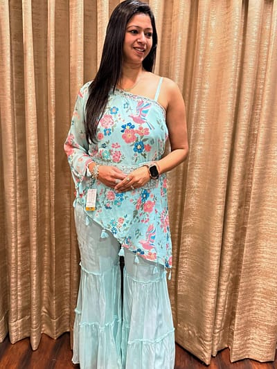 SKY BLUE ONE SHOULDER