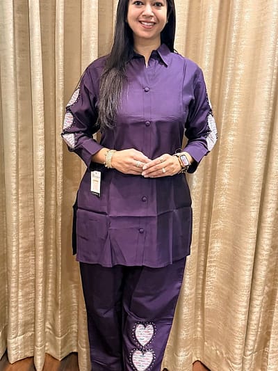 PURPLE HEART CO-ORD SET