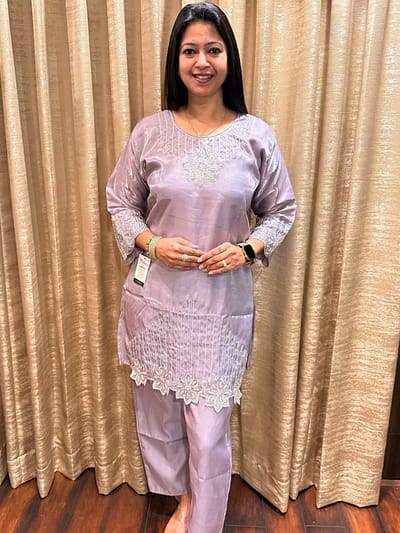 LAVENDER SHORT KURTA PANT