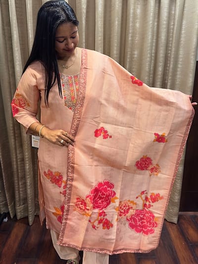 PEACH SILK FULL SUIT