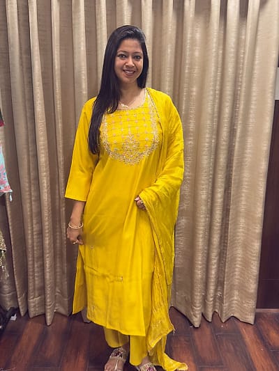YELLOW ETHNIC FULL SUIT
