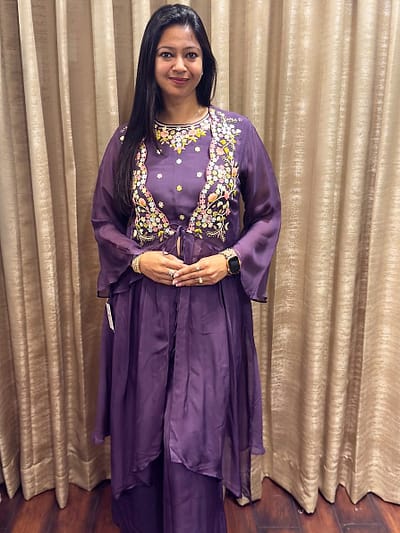 PURPLE 3PC PARTY WEAR