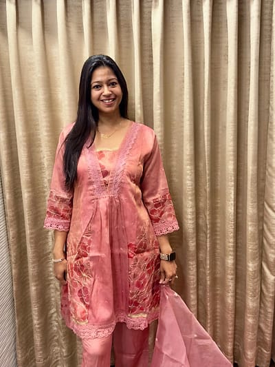 ROSE PINK/GREEN/GREY FULL SUIT