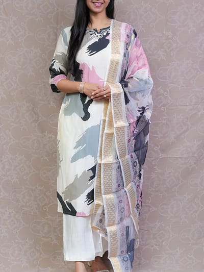 BLACK ABSTRACT FULL SUIT