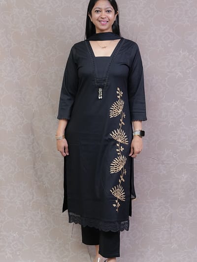 BLACK AFGHANI FULL SUIT
