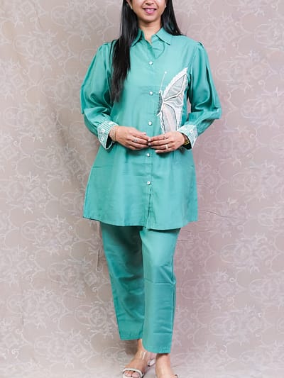 GREEN BUTTERFLY CO-ORD SET