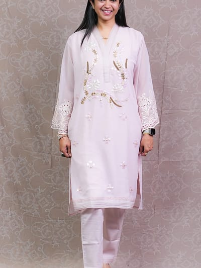 BLUSH PINK KURTA SET