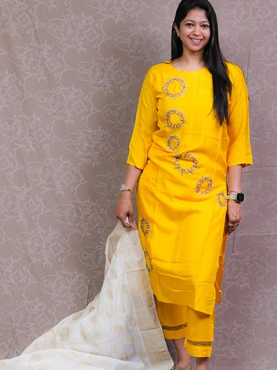 MUSTARD YELLOW FULL SUIT