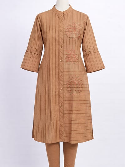 Brown Stripe Kurta
