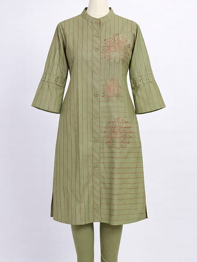 Green Stripe Kurta